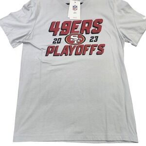 San Francisco 49ers Shirt Mens Medium Gray NFL Football 2023 Playoffs Nike